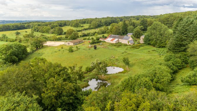 Blue Shade Ranch - vue aerienne Gourneix